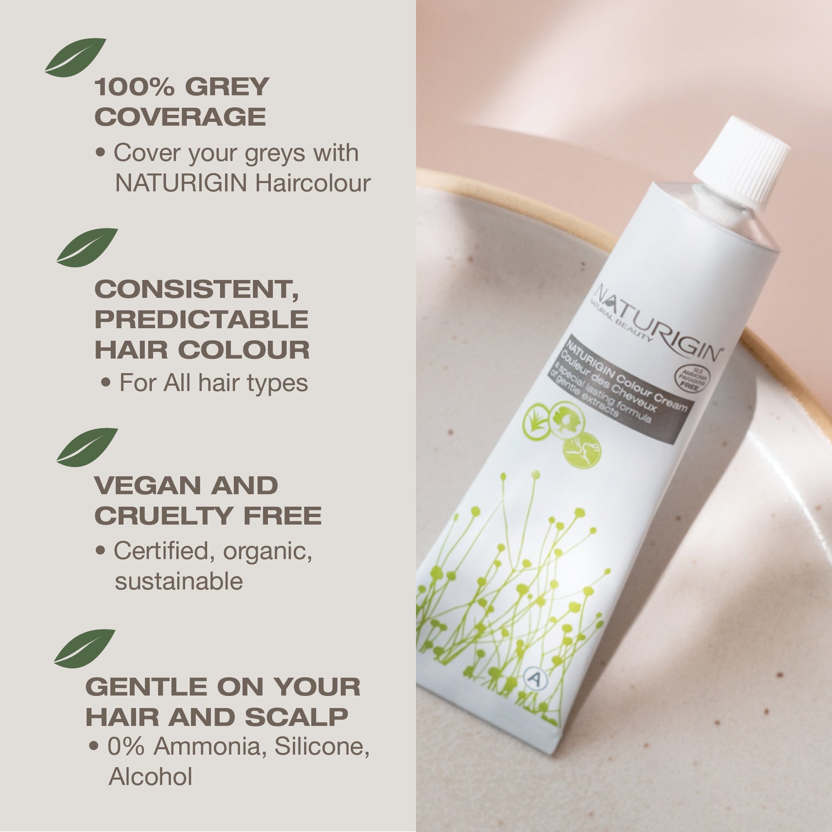 NATURIGIN 8.1 Organic Beauty Hair Colour Set Light Ash Blonde